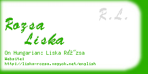 rozsa liska business card